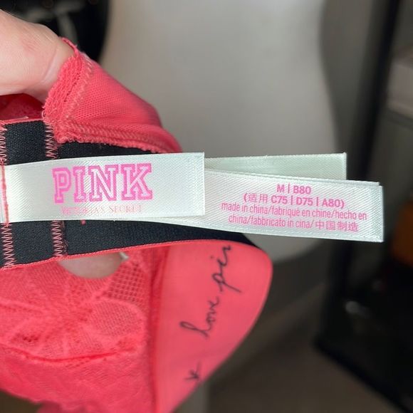 PINK VICTORIA’S SECRET Lace Halter Bralette in Pink - Picture 4 of 4